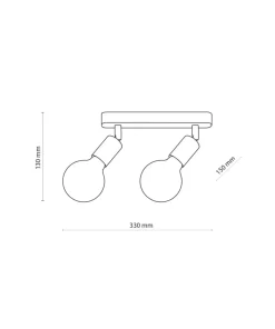 Store Sklep Kaja Dwupunktowa, drewniana listwa sufitowa TK 4748 z serii SIMPLY WOOD