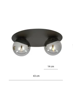 Dwupunktowa lampa sufitowa do korytarza 1128/2 SOLAR | Kaja*Sklep Kaja Flash Sale