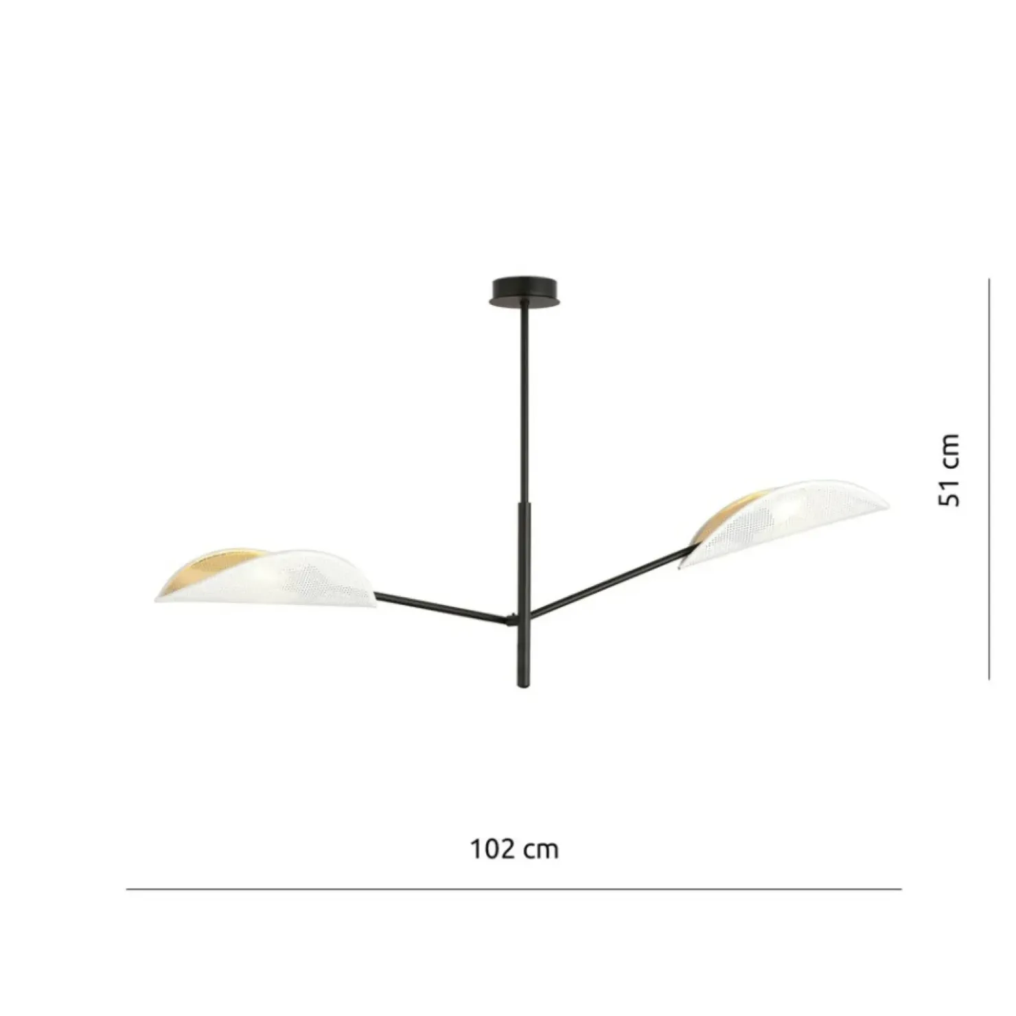 Sale Sklep Kaja Dwupunktowa lampa sufitowa do sypialni 1159/2 VENE | Kaja Oświetlenie