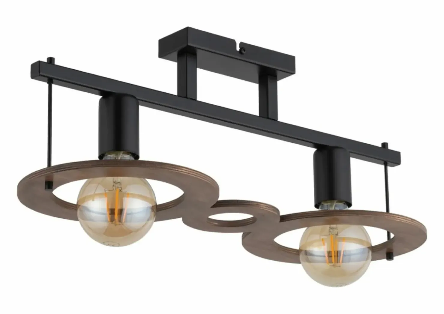 Cheap Sklep Kaja Dwupunktowa lampa sufitowa z dodatkiem drewna SIG 32487 z serii COFFEE