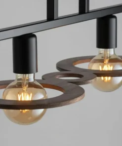 Cheap Sklep Kaja Dwupunktowa lampa sufitowa z dodatkiem drewna SIG 32487 z serii COFFEE