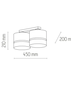 Dwupunktowa lampa w stylu rustykalnym TK 6545 PAGLIA | Kaja*Sklep Kaja Discount