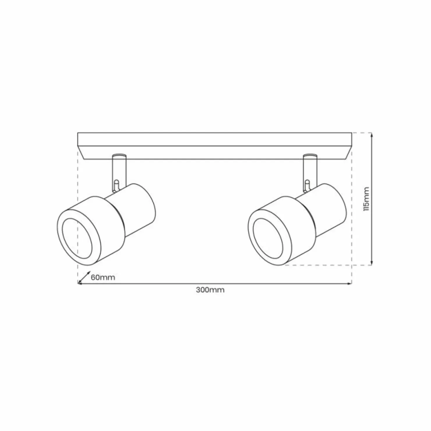 Cheap Sklep Kaja Dwupunktowa listwa sufitowa, lampa do holu ML9947 CINO | Kaja