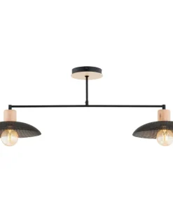 Sale Sklep Kaja Dwupunktowa, metalowa lampa sufitowa 1318/2 KOBE | Kaja Oświetlenie czarny