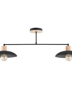 Sale Sklep Kaja Dwupunktowa, metalowa lampa sufitowa 1318/2 KOBE | Kaja Oświetlenie czarny