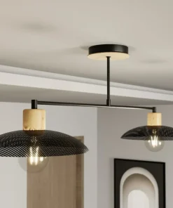 Sale Sklep Kaja Dwupunktowa, metalowa lampa sufitowa 1318/2 KOBE | Kaja Oświetlenie czarny