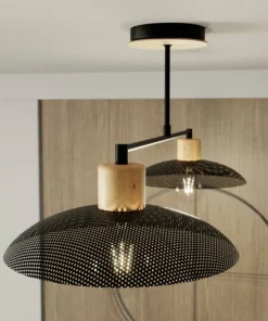 Sale Sklep Kaja Dwupunktowa, metalowa lampa sufitowa 1318/2 KOBE | Kaja Oświetlenie czarny