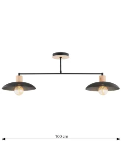 Sale Sklep Kaja Dwupunktowa, metalowa lampa sufitowa 1318/2 KOBE | Kaja Oświetlenie czarny
