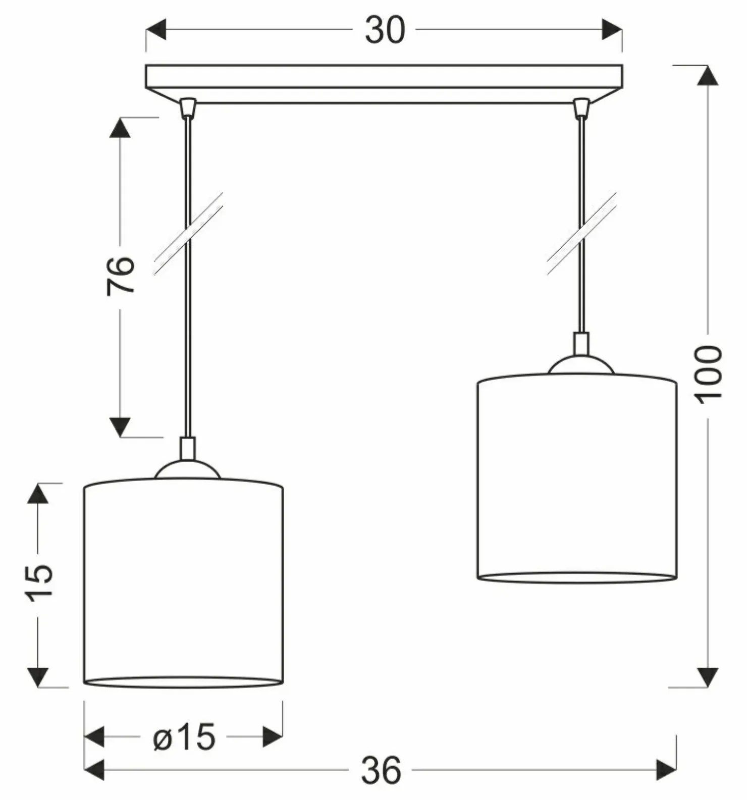 Dwupunktowa, rustykalna lampa wisząca nad stół 32-18328 LEGNO | Kaja*Sklep Kaja Sale