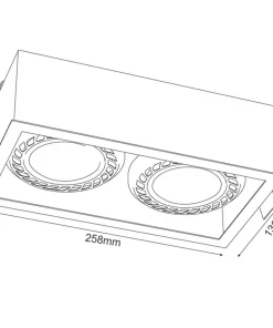 Dwupunktowy wpust do holu 13,6x25,8cm GU10/ES111 ANT 3275 z serii CAGE*Sklep Kaja Outlet