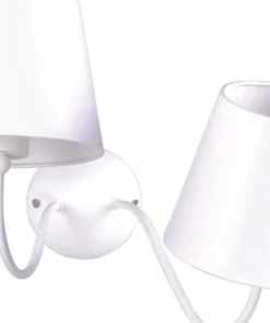 Dwuramienna, biała lampa z abażurami K-4024 SIENA WHITE | Kaja*Sklep Kaja Sale