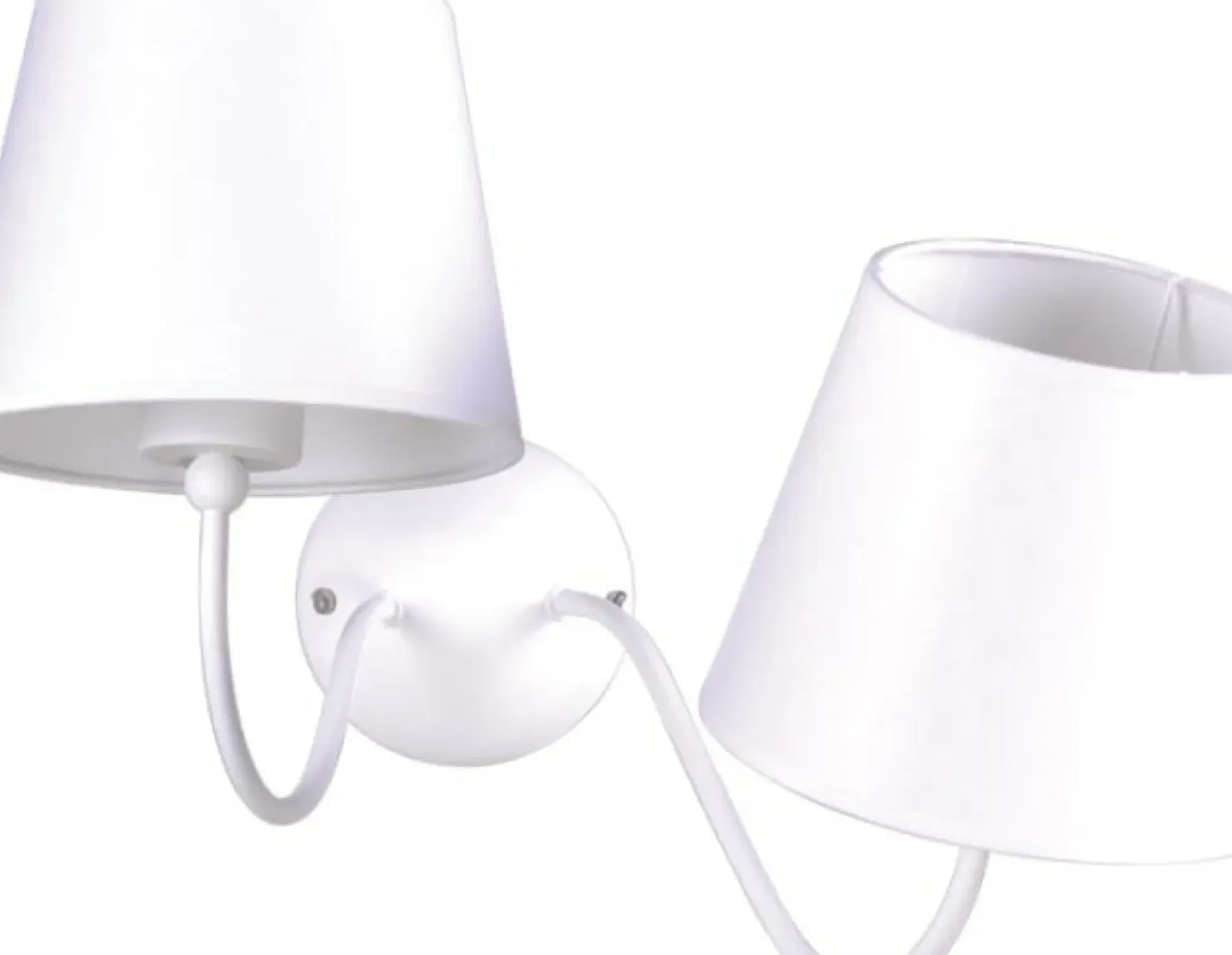 Dwuramienna, biała lampa z abażurami K-4024 SIENA WHITE | Kaja*Sklep Kaja Sale