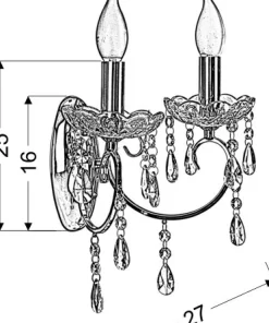 Dwuramienna, elegancka lampa ścienna 22-96138 AURORA | Kaja*Sklep Kaja Outlet