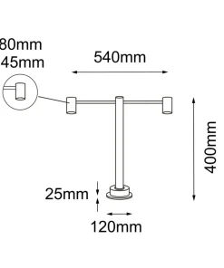 Dwuramienna lampa ogrodowa 40cm ANT 9921 NISEKO | Kaja Oświetlenie*Sklep Kaja Best