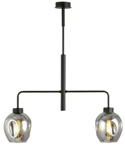 Shop Sklep Kaja Dwuramienna lampa sufitowa z ciemnymi kloszami 1163/2 LUKKA | Kaja