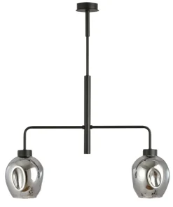 Shop Sklep Kaja Dwuramienna lampa sufitowa z ciemnymi kloszami 1163/2 LUKKA | Kaja