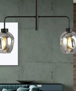 Shop Sklep Kaja Dwuramienna lampa sufitowa z ciemnymi kloszami 1163/2 LUKKA | Kaja