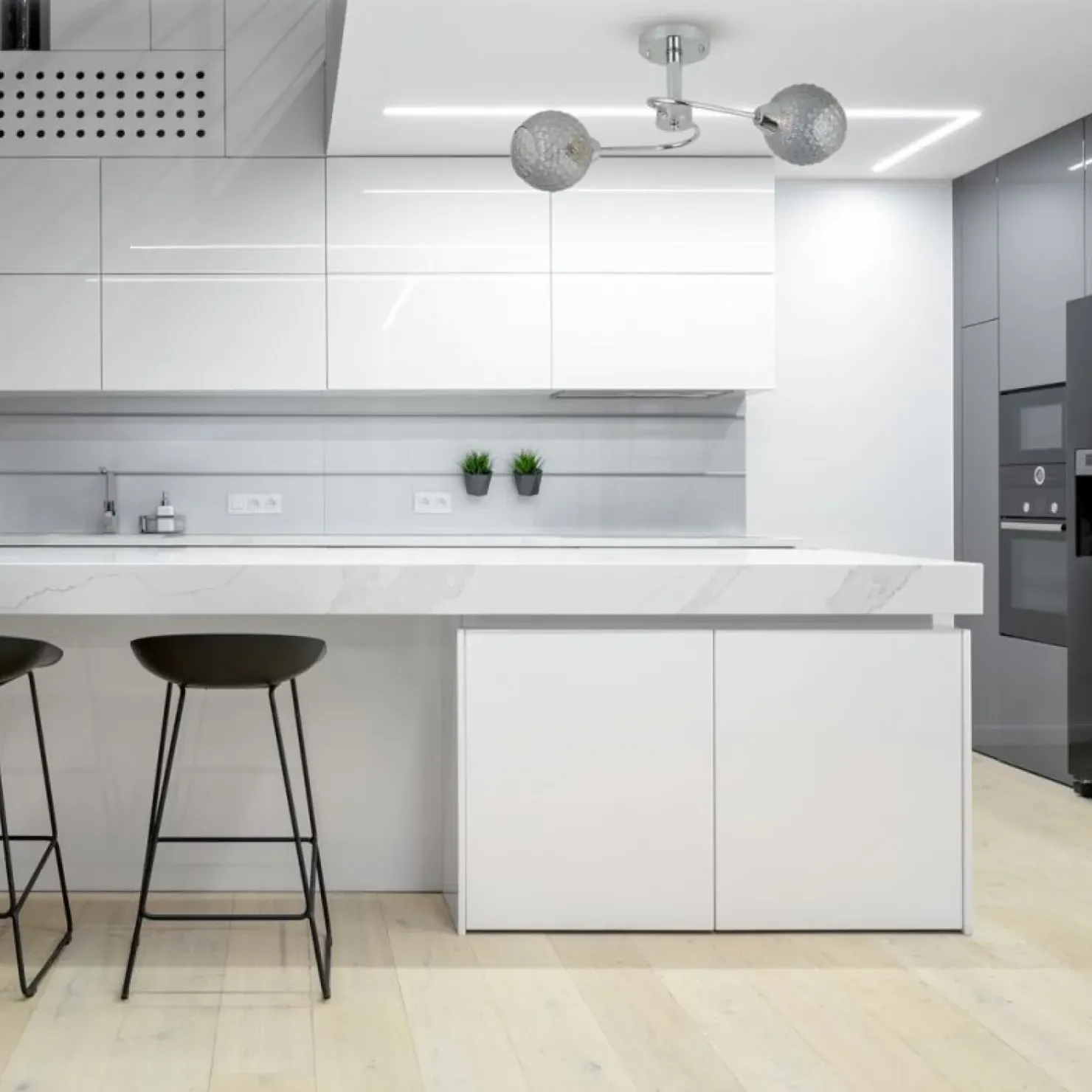 New Sklep Kaja Dwuramienna lampa sufitowa z kulami ML9749 OAKLAND | Kaja Oświetlenie
