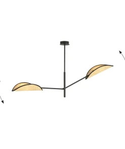 Hot Sklep Kaja Dwuramienna, rustykalna lampa sufitowa 1160/2 VENE | Kaja Oświetlenie