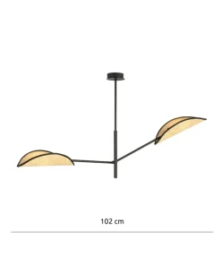 Hot Sklep Kaja Dwuramienna, rustykalna lampa sufitowa 1160/2 VENE | Kaja Oświetlenie