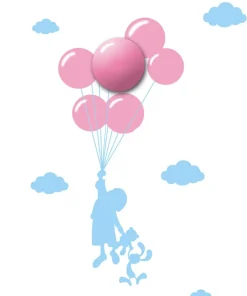Dziecięca lampa ścienna LED z naklejkami ML142 BALLOONS | Kaja*Sklep Kaja Sale