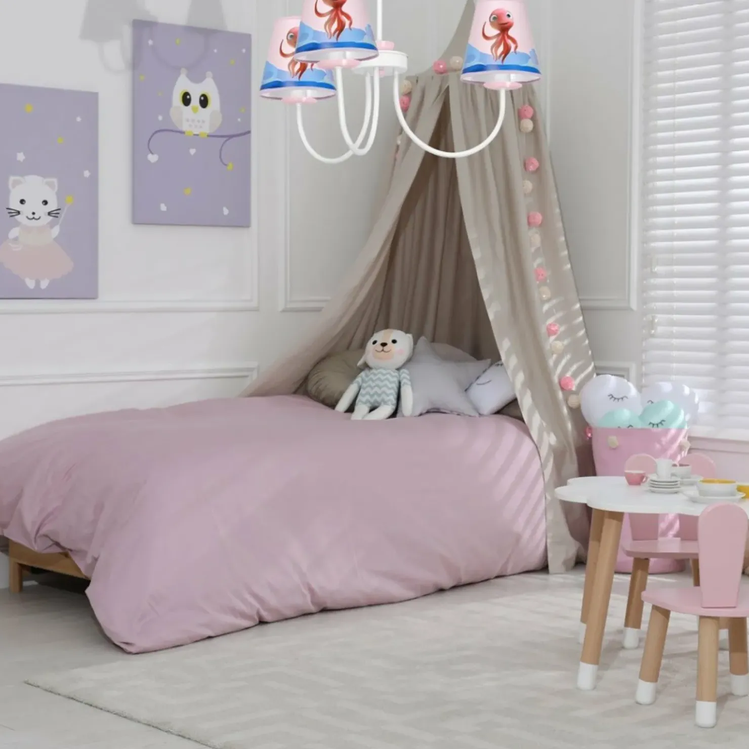 Dziecięca lampa wisząca z rysunkami MLP6810 z serii OŚMIORNICA LOLA | Kaja Oświe*Sklep Kaja Outlet