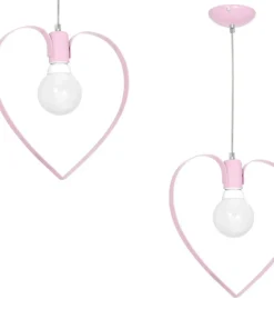 Online Sklep Kaja Dziewczęca, różowa lampa wisząca serce MLP9953 AMORE | Kaja
