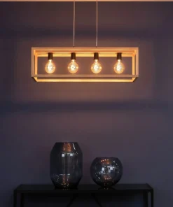 Best Sale Sklep Kaja Efektowna, drewniana lampa wisząca nad stół 61590474 KAGO | Kaja