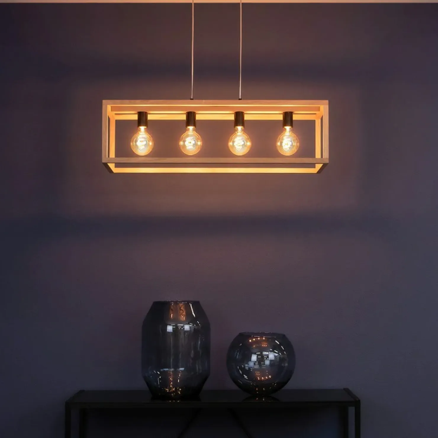 Best Sale Sklep Kaja Efektowna, drewniana lampa wisząca nad stół 61590474 KAGO | Kaja