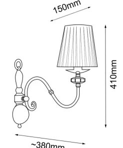 Efektowna, elegancka lampa ścienna glamour ANT 8395 LILOSA | Kaja*Sklep Kaja Online