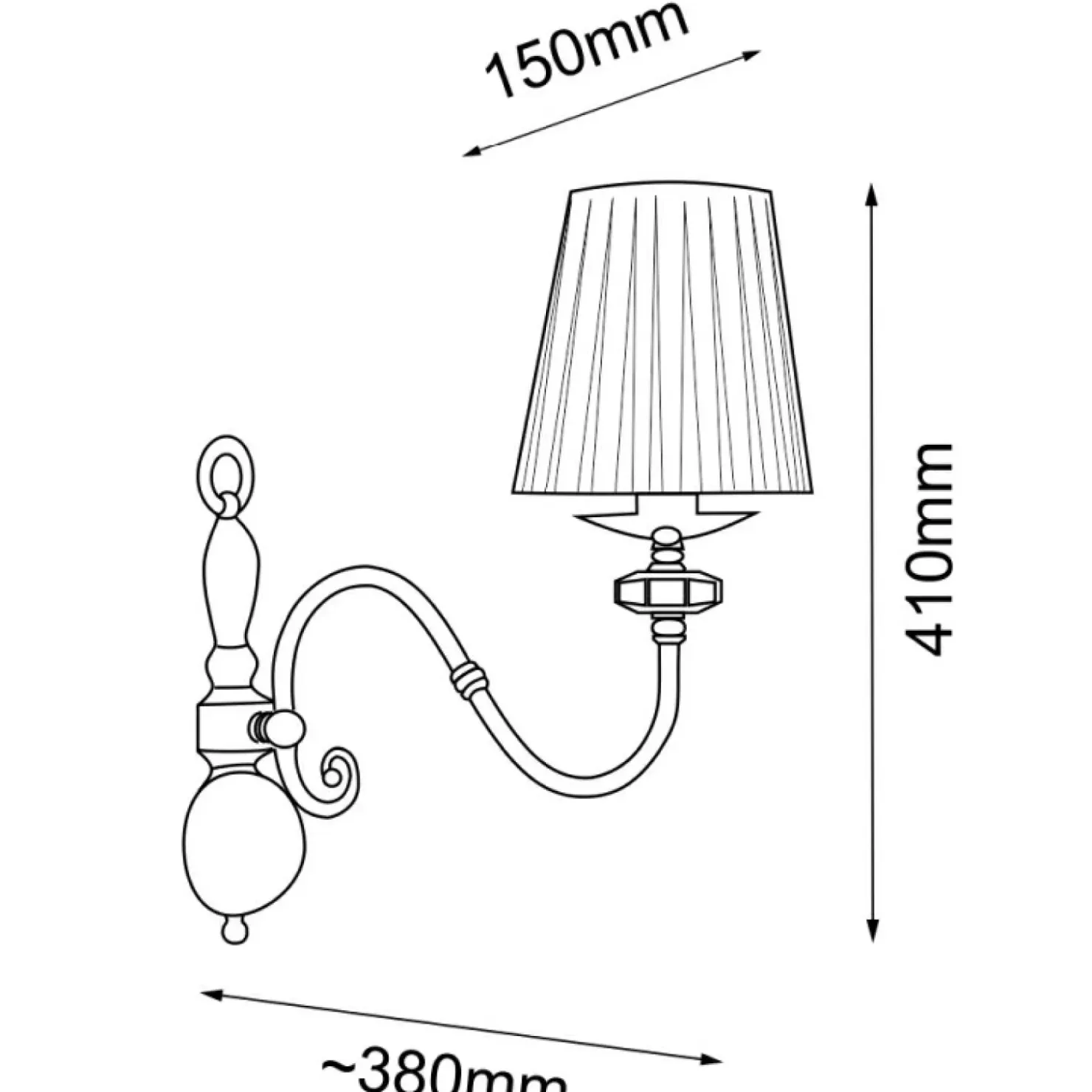 Efektowna, elegancka lampa ścienna glamour ANT 8395 LILOSA | Kaja*Sklep Kaja Online