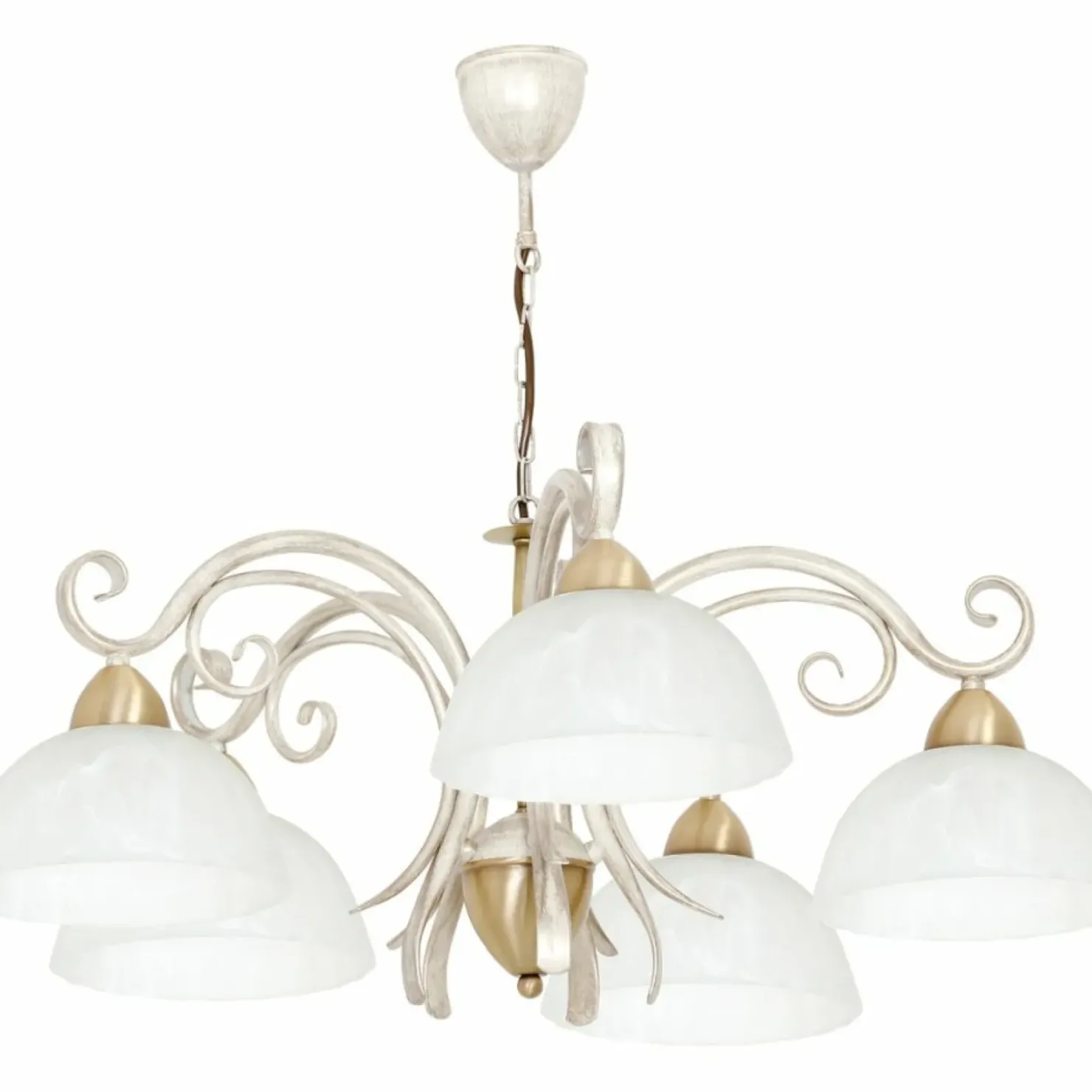 Efektowna, kremowa lampa wisząca z kloszami LX 5974 AURORA | Kaja*Sklep Kaja Clearance