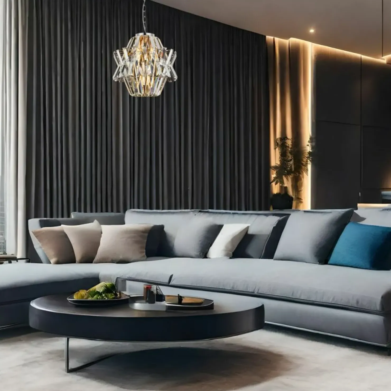 Best Sklep Kaja Efektowna, kryształowa lampa wisząca do sypialni ML0400 CROWN | Kaja