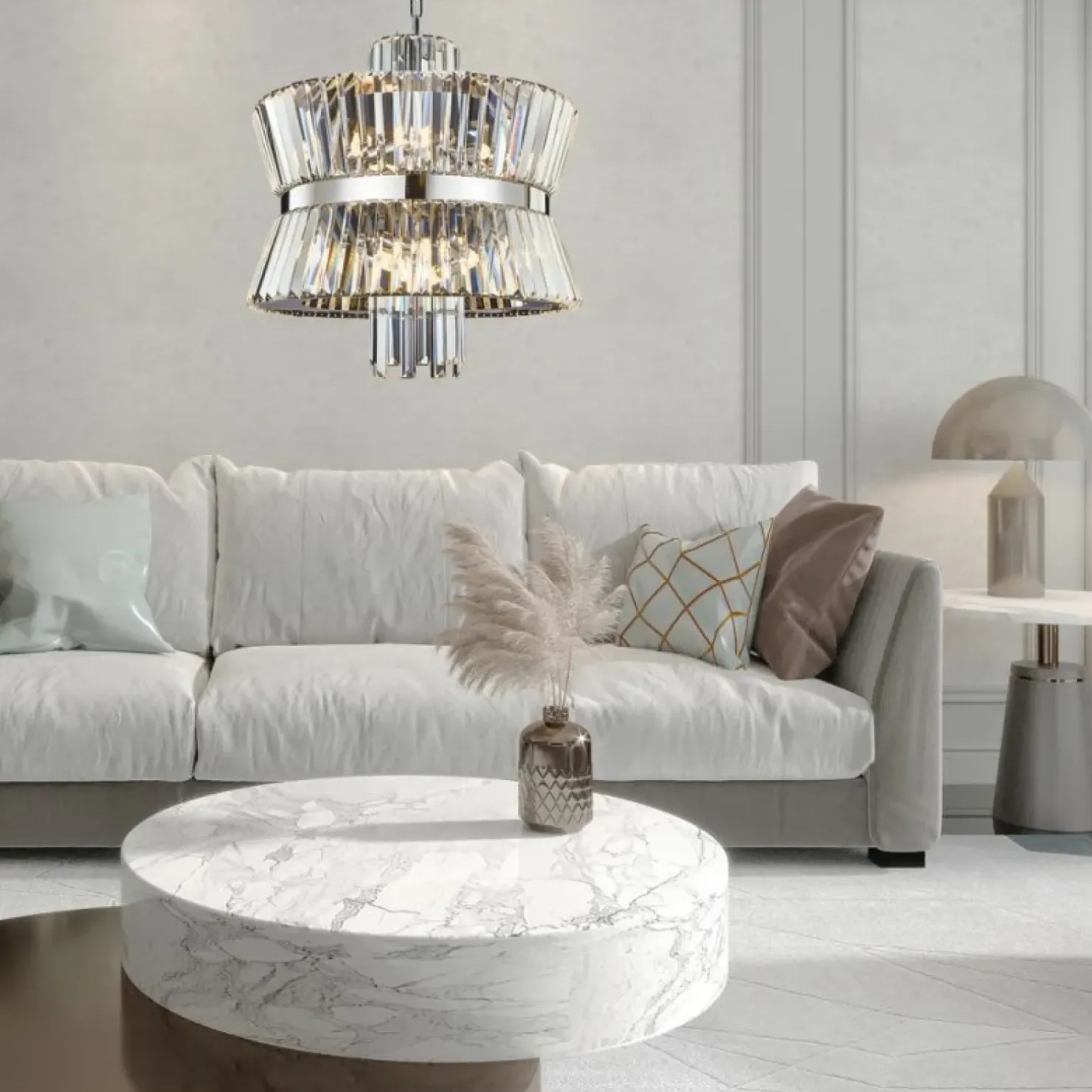 Clearance Sklep Kaja Efektowna, kryształowa lampa na łańcuchu ML0406 AURELIA | Kaja