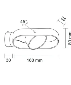 Efektowna lampa ścienna LED, neutralne światło ANT 8507 FUROKU | Kaja*Sklep Kaja Best