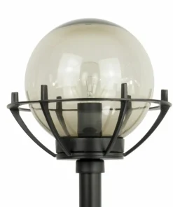 Efektowna lampa ogrodowa z kulistym kloszem K 5002/1/KPOl*Sklep Kaja Shop