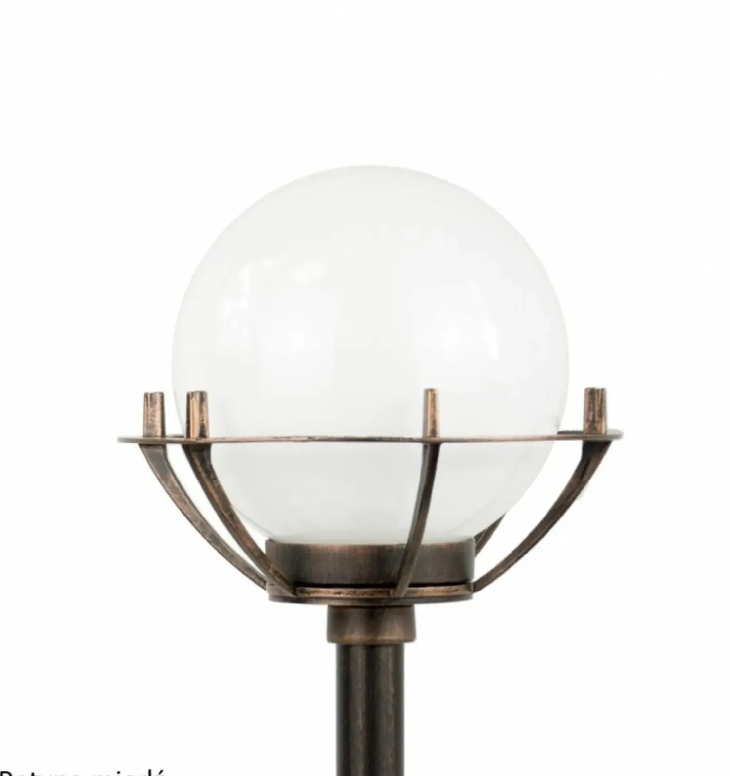Efektowna lampa ogrodowa z kulistym kloszem K 5002/1/KPOl*Sklep Kaja Shop