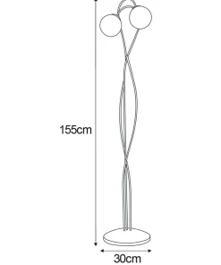 Efektowna lampa podłogowa z dwoma kloszami K-5119 z serii RUBI | Kaja*Sklep Kaja Discount