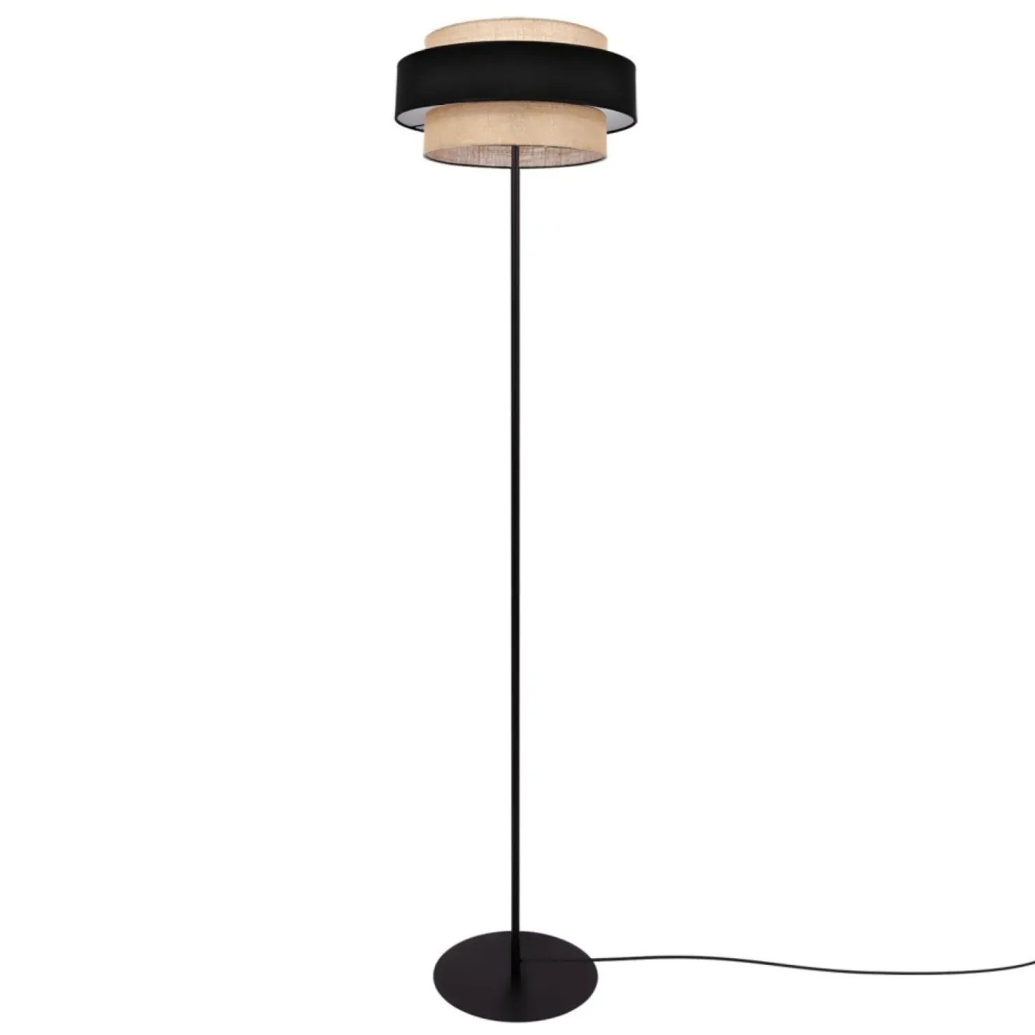 Efektowna lampa podłogowa z podwójnym abażurem K-5235 z serii GATO*Sklep Kaja Flash Sale
