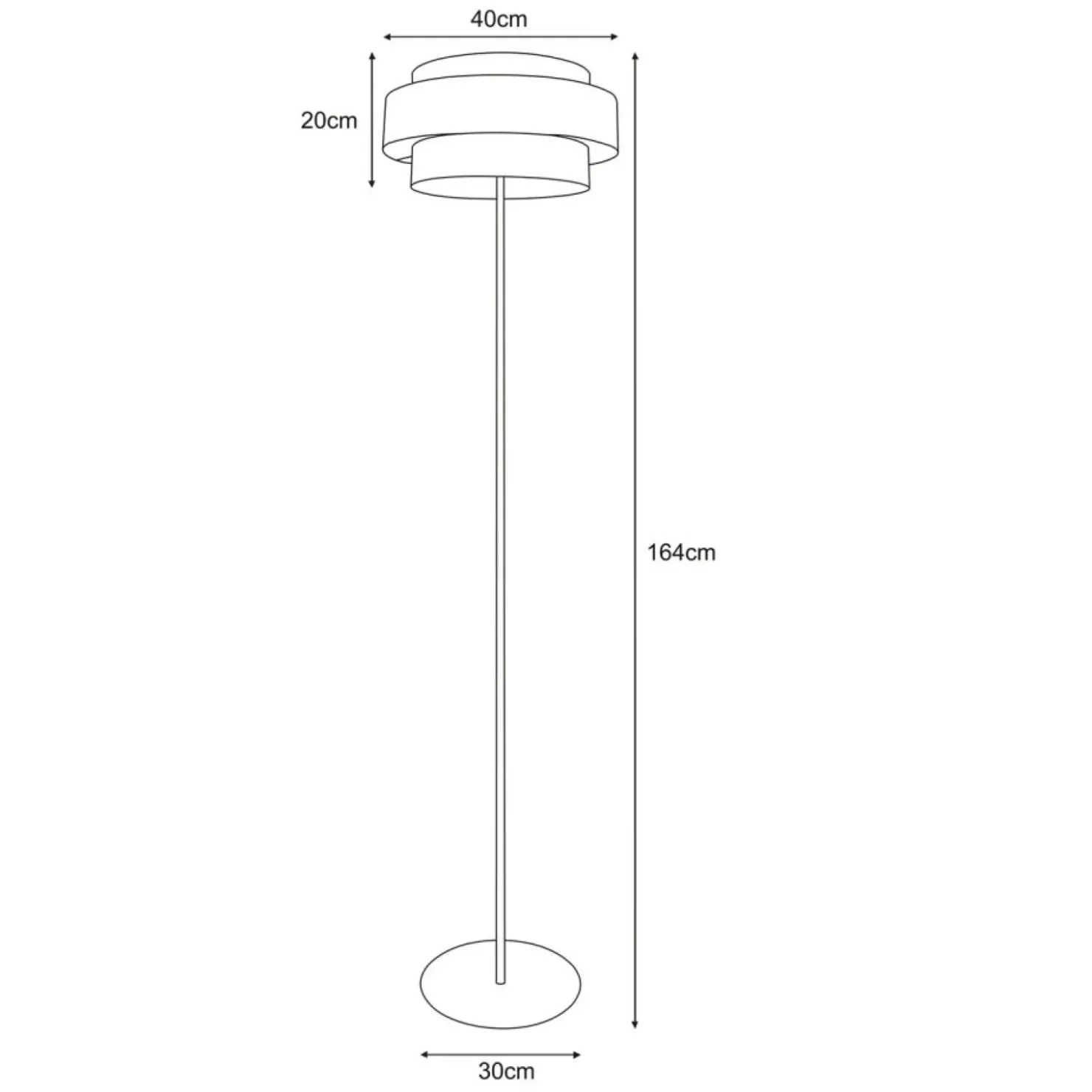 Efektowna lampa podłogowa z podwójnym abażurem K-5235 z serii GATO*Sklep Kaja Flash Sale