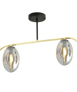 Hot Sklep Kaja Efektowna lampa sufitowa ze złotą konstrukcją 1280/2 z serii FINES