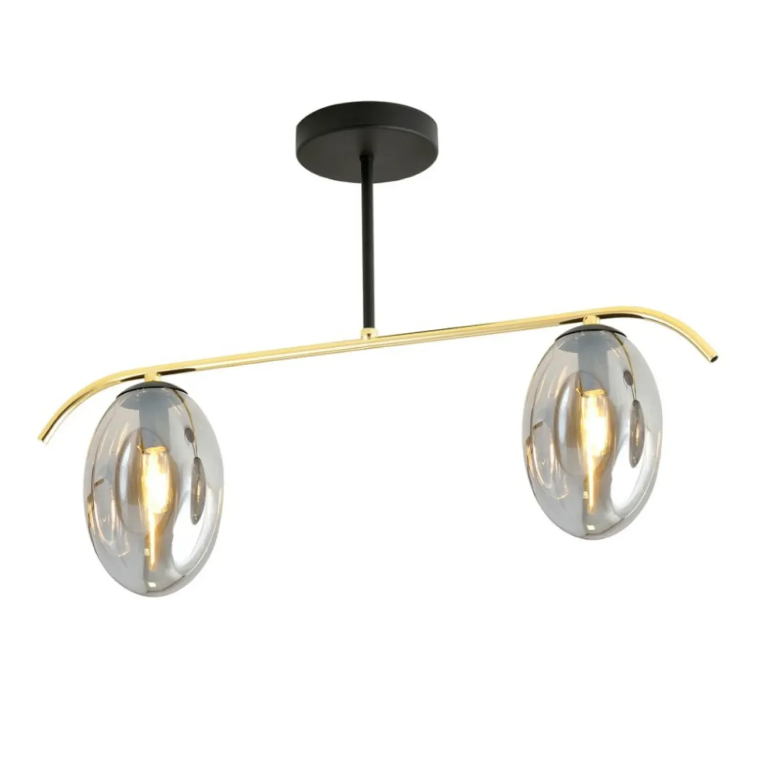 Hot Sklep Kaja Efektowna lampa sufitowa ze złotą konstrukcją 1280/2 z serii FINES