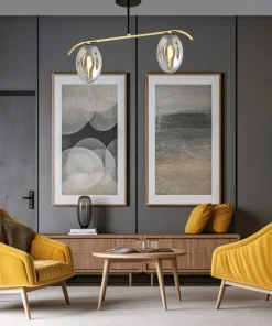Hot Sklep Kaja Efektowna lampa sufitowa ze złotą konstrukcją 1280/2 z serii FINES