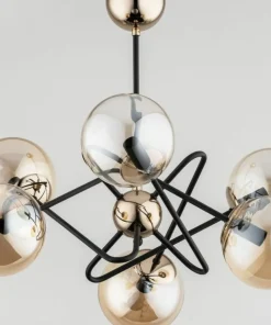 Cheap Sklep Kaja Efektowna lampa sufitowa w czerni i złocie AL 63103 | Kaja