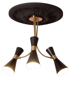 Shop Sklep Kaja Efektowna lampa sufitowa do sypialni ABR-ZZSAL3XE27 SALVATORE | Kaja czarny
