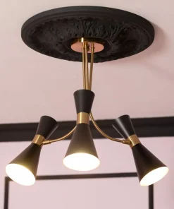 Shop Sklep Kaja Efektowna lampa sufitowa do sypialni ABR-ZZSAL3XE27 SALVATORE | Kaja czarny