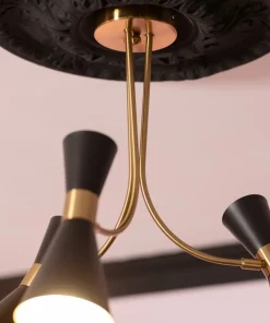 Shop Sklep Kaja Efektowna lampa sufitowa do sypialni ABR-ZZSAL3XE27 SALVATORE | Kaja czarny