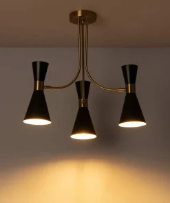 Shop Sklep Kaja Efektowna lampa sufitowa do sypialni ABR-ZZSAL3XE27 SALVATORE | Kaja czarny
