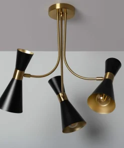 Shop Sklep Kaja Efektowna lampa sufitowa do sypialni ABR-ZZSAL3XE27 SALVATORE | Kaja czarny