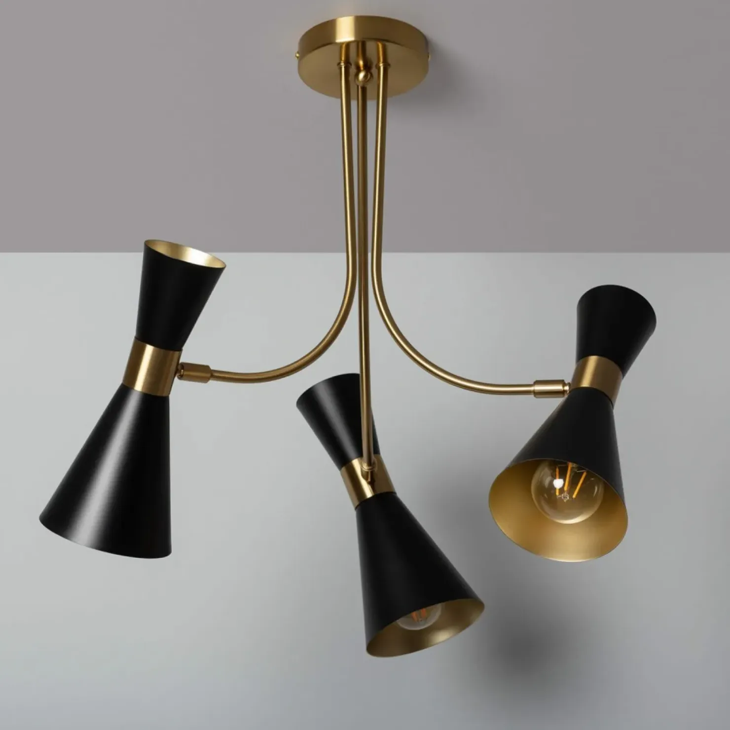 Shop Sklep Kaja Efektowna lampa sufitowa do sypialni ABR-ZZSAL3XE27 SALVATORE | Kaja czarny